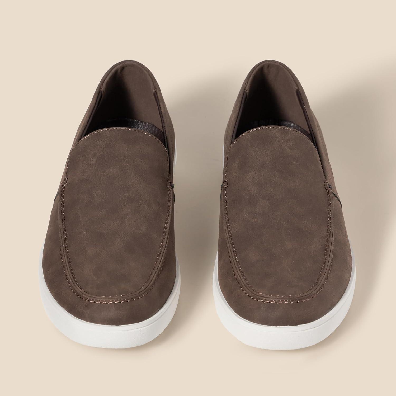 imageAmazon Essentials Mens Slipon Loafer SneakersBrown Faux Suede