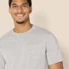 imageAmazon Essentials Mens RelaxedFit Heavyweight Cotton Pocket TShirtMedium Grey Heather