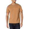 imageAmazon Essentials Mens RelaxedFit Heavyweight Cotton Pocket TShirtDark Tan