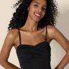 imageAmazon Essentials Womens Bandeau One Piece SwimsuitWashed Black