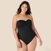 imageAmazon Essentials Womens Bandeau One Piece SwimsuitWashed Black