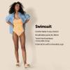 imageAmazon Essentials Womens Bandeau One Piece SwimsuitYellow Multi Folk Floral