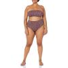 imageAmazon Essentials Womens Bandeau Swim TopBrick Red Leopard