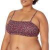 imageAmazon Essentials Womens Bandeau Swim TopBrick Red Leopard