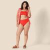 imageAmazon Essentials Womens High Waist High Leg Bikini BottomBright Poppy Red
