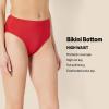 imageAmazon Essentials Womens High Waist High Leg Bikini BottomBright Poppy Red