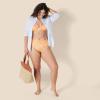 imageAmazon Essentials Womens High Waist High Leg Bikini BottomYellow Multi Folk Floral