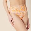 imageAmazon Essentials Womens High Waist High Leg Bikini BottomYellow Multi Folk Floral