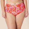 imageAmazon Essentials Womens High Waist Swim Bottom Available in Plus SizeBright Red Multi Folk Floral