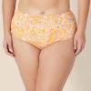 imageAmazon Essentials Womens High Waist Swim Bottom Available in Plus SizeYellow Multi Folk Floral