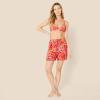 imageAmazon Essentials Womens LightSupport Classic Bikini Swimsuit TopBright Red Multi Folk Floral