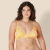 imageAmazon Essentials Womens LightSupport Classic Bikini Swimsuit TopYellow Multi Folk Floral