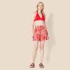 imageAmazon Essentials Womens LightSupport Tie Halter Bikini Swimsuit Top Available in Plus SizeBright Poppy Red