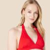imageAmazon Essentials Womens LightSupport Tie Halter Bikini Swimsuit Top Available in Plus SizeBright Poppy Red