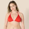 imageAmazon Essentials Womens Triangle Bikini TopBright Poppy Red