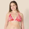 imageAmazon Essentials Womens Triangle Bikini TopBright Red Multi Folk Floral