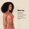 imageAmazon Essentials Womens Triangle Bikini TopBright Red Multi Folk Floral