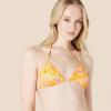 imageAmazon Essentials Womens Triangle Bikini TopYellow Multi Folk Floral