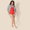 imageAmazon Essentials womens Womens Onepiece Coverage Swimsuit Available in Plus SizeBright Poppy Red