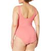 imageAmazon Essentials womens Womens Onepiece Coverage Swimsuit Available in Plus SizeSalmon Pink