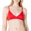 imageAmazon Essentials Womens LightSupport Classic Bikini Swimsuit TopBright Poppy Red