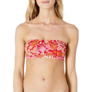 imageAmazon Essentials Womens Bandeau Swim TopBright Red Multi Folk Floral