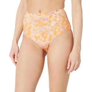 imageAmazon Essentials Womens High Waist Swim Bottom Available in Plus SizeYellow Multi Folk Floral