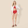 imageAmazon Essentials Womens Scoop Neck Swim Crop TopBright Poppy Red