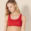 imageAmazon Essentials Womens Scoop Neck Swim Crop TopBright Poppy Red