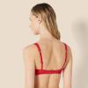 imageAmazon Essentials Womens Scoop Neck Swim Crop TopBright Poppy Red