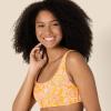 imageAmazon Essentials Womens Scoop Neck Swim Crop TopYellow Multi Folk Floral