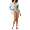 imageAmazon Essentials Womens Side Tab Bikini Swimsuit BottomBlue Green Gingham