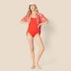 imageAmazon Essentials Womens Thin Strap onePiece SwimsuitBright Poppy Red