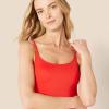 imageAmazon Essentials Womens Thin Strap onePiece SwimsuitBright Poppy Red
