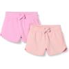 imageAmazon Essentials Girls and Toddlers SweatShorts Pack of 2Light PinkPink