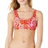 imageAmazon Essentials Womens Scoop Neck Swim Crop TopBright Red Multi Folk Floral