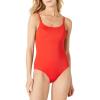 imageAmazon Essentials Womens Thin Strap onePiece SwimsuitBright Poppy Red