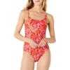 imageAmazon Essentials Womens Thin Strap onePiece SwimsuitBright Red Multi Folk Floral