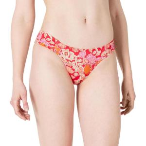imageAmazon Essentials Womens Side Tab Bikini Swimsuit BottomBright Red Multi Folk Floral