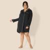 imageAmazon Essentials Womens Satin ButtonDown Sleepwear NightshirtBlack