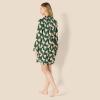 imageAmazon Essentials Womens Satin ButtonDown Sleepwear NightshirtDark Green Beige Zebras