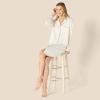 imageAmazon Essentials Womens Satin ButtonDown Sleepwear NightshirtIvory