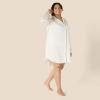 imageAmazon Essentials Womens Satin ButtonDown Sleepwear NightshirtIvory