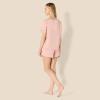 imageAmazon Essentials Womens Satin Short Sleeve VNeck TShirt and Short Sleepwear SetDusty Rose