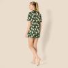 imageAmazon Essentials Womens Satin Sleeve ButtonDown Top and Short Sleepwear SetDark Green Beige Zebras