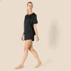 imageAmazon Essentials Womens Satin Sleeve TShirt and Short Sleepwear SetBlack