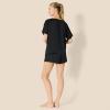 imageAmazon Essentials Womens Satin Sleeve TShirt and Short Sleepwear SetBlack