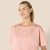 imageAmazon Essentials Womens Satin Sleeve TShirt and Short Sleepwear SetDusty Rose