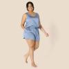 imageAmazon Essentials Womens Satin Tank Top and Short Sleepwear SetDusty Blue