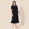 imageAmazon Essentials Womens Soft Cotton Blend Short Sleeve Sleep NightgownBlack